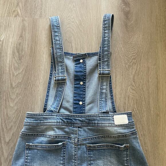 Celebrity Pink Overall Denim Dress Girls M Blue Light Wash Adjustable Button Up - Picture 8 of 14
